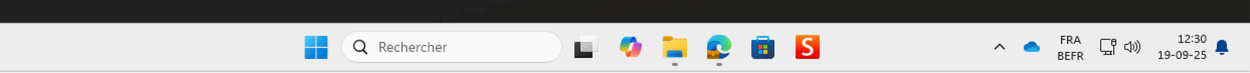 La barre des tâches de Windows