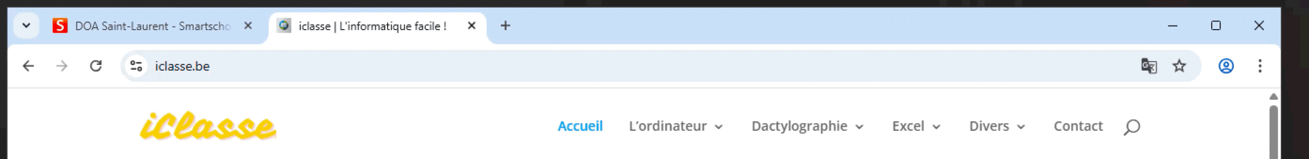 Deux onglets ouverts dans un navigateur